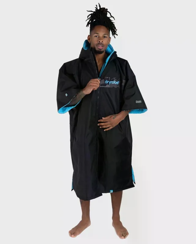 DRYROBE Advance Short Sleeve Schwarz Camo Blau S Geprüft
