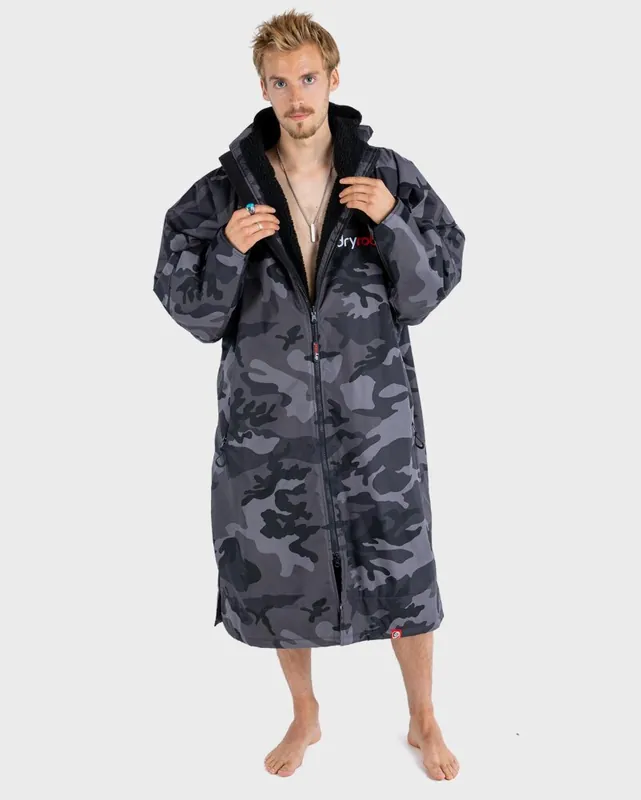 DRYROBE Advance Long Sleeve Schwarz Camo M Abverkauf