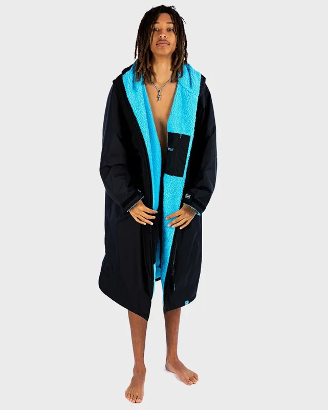 Neu DRYROBE Advance Long Sleeve Schwarz Blau S