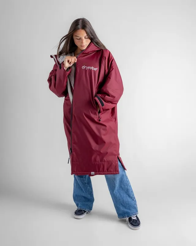 DRYROBE Advance Long Sleeve Burgunder Grau L Geprüft