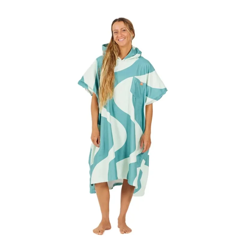 Heißes Angebot After Essential Poncho Swim Club Ondulation Green