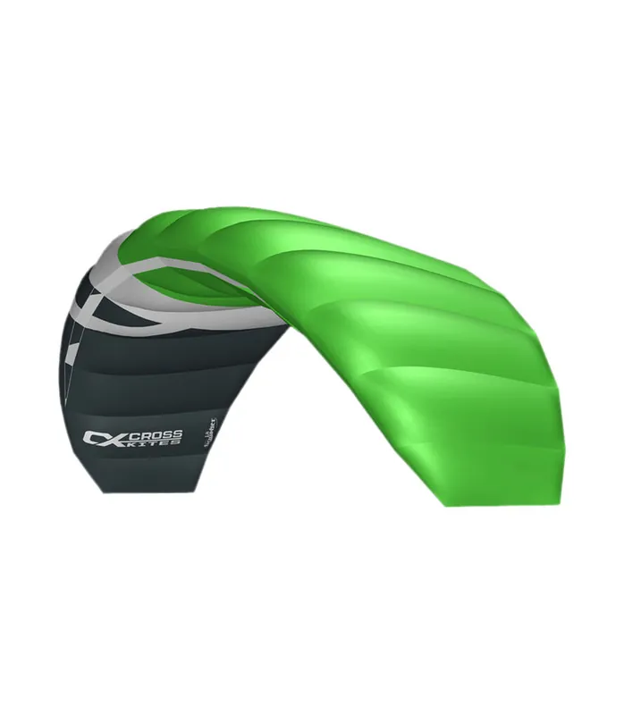 Ausverkauf Cross Kite Boarder + Bar Grün 2-Leiner Powerkite