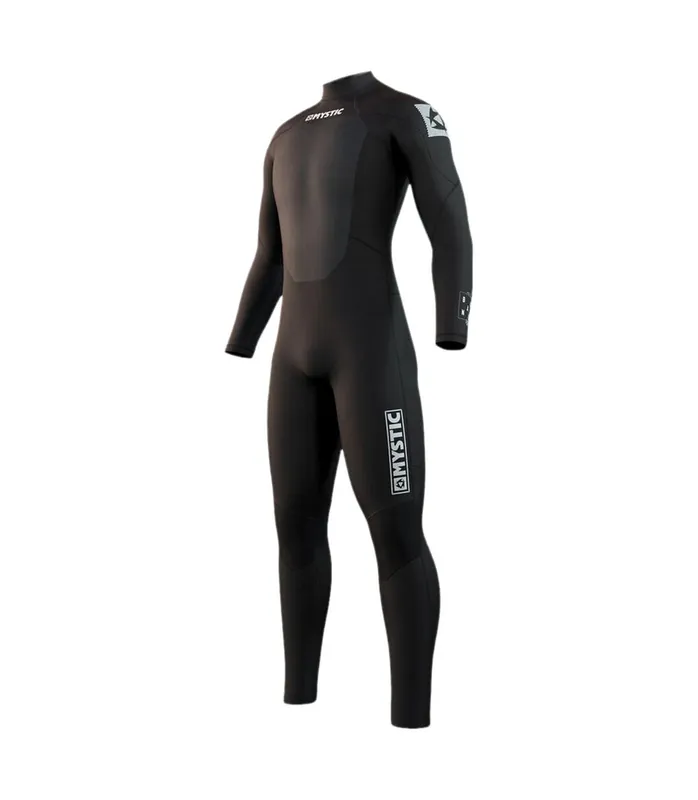 Meistverkauft Mystic Star Fullsuit 4/3mm 2024 Schwarz 4mm Neoprenanzug