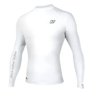 Schneller Versand NP COMBAT L/S Weiß Lycra Shirt