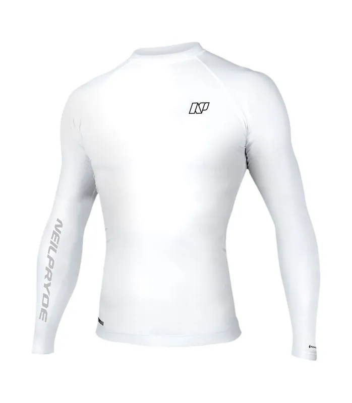 Schneller Versand NP COMBAT L/S Weiß Lycra Shirt