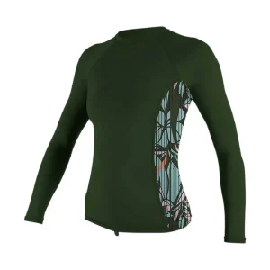 O‘Neill Wms Side Print L/S Grün Lycra Shirt Sonderangebot