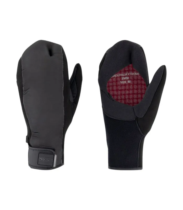 Prolimit Open Palm Xtreme 3mm Schwarz Neopren Fäustling Neuheit