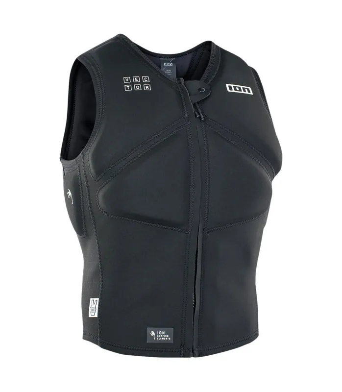 ION Vector Core Front Zip 2026 Schwarz Prallschutzweste halb gepolstert Expressversand