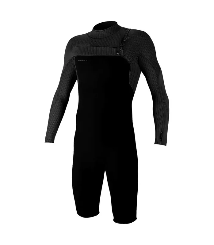Kracherpreis O‘Neill Hyperfreak 2mm Chest Zip L/S Spring 2024 Schwarz Shorty