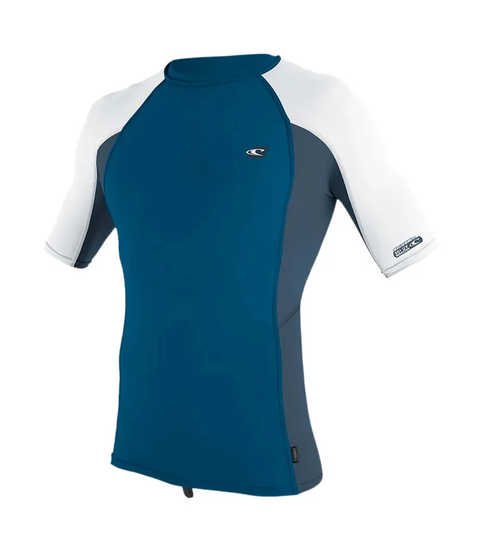 Beliebt O‘Neill Premium Skins S/S Rash 2024 Blau Lycra Shirt
