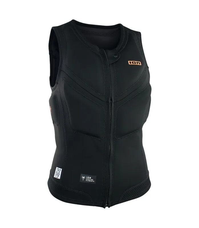 ION Ivy Front Zip WMN 2026 Schwarz Prallschutzweste halb gepolstert Meistverkauft
