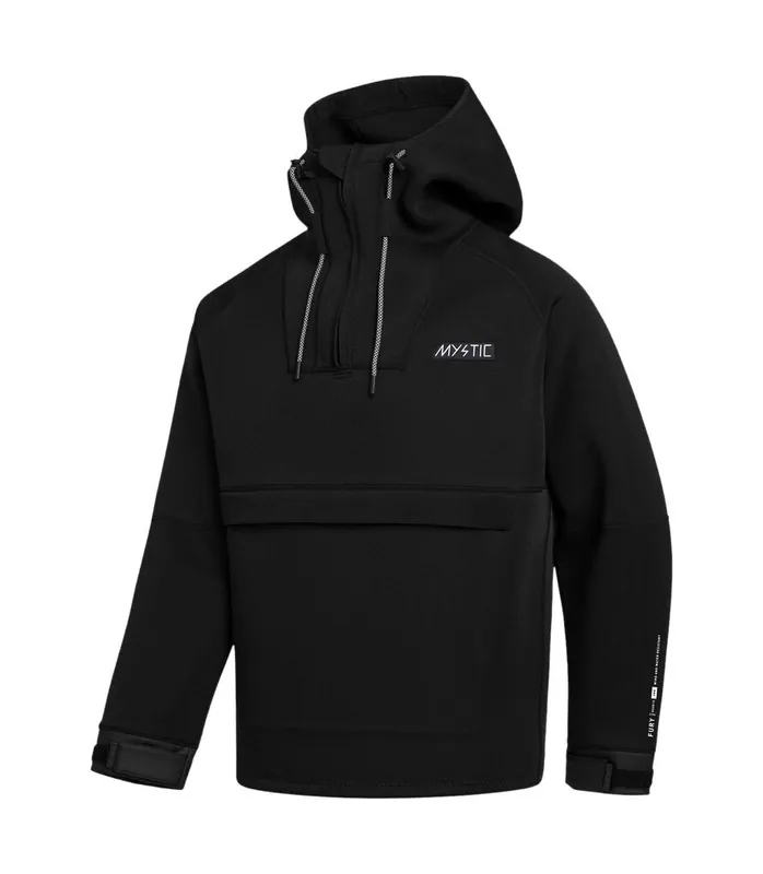 Mystic Fury Neo Hoodie 3/2 2026 Schwarz Neopren Jacke Meistverkauft