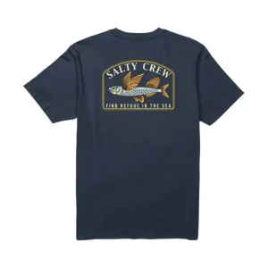 Salty Crew FLY HOME SS TEE 2026 Blau T-shirt Schneller Versand