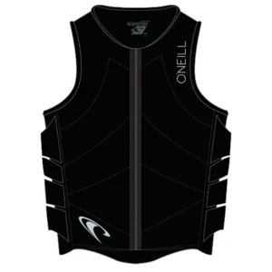 Geprüft O‘Neill Slasher Comp Vest 2026 Schwarz Prallschutzweste halb gepolstert