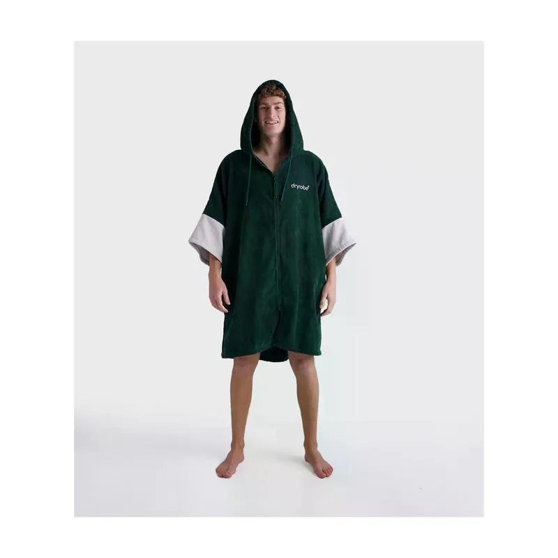 Dryrobe Fullzip Handtuchmantel Baumwolle Green - Wind Lounge Heißes Angebot