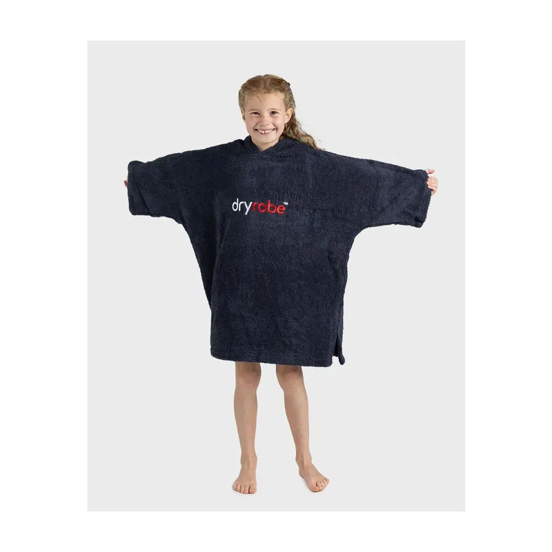 Rabatt Dryrobe Handtuchmantel Bio Kids Umziehponcho Navy - Wind Lounge