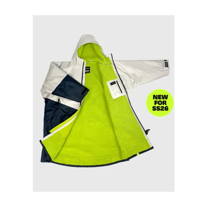 Dryrobe Advance Long Sleeve Kids Anthrazit lime - Wind Lounge Geprüft
