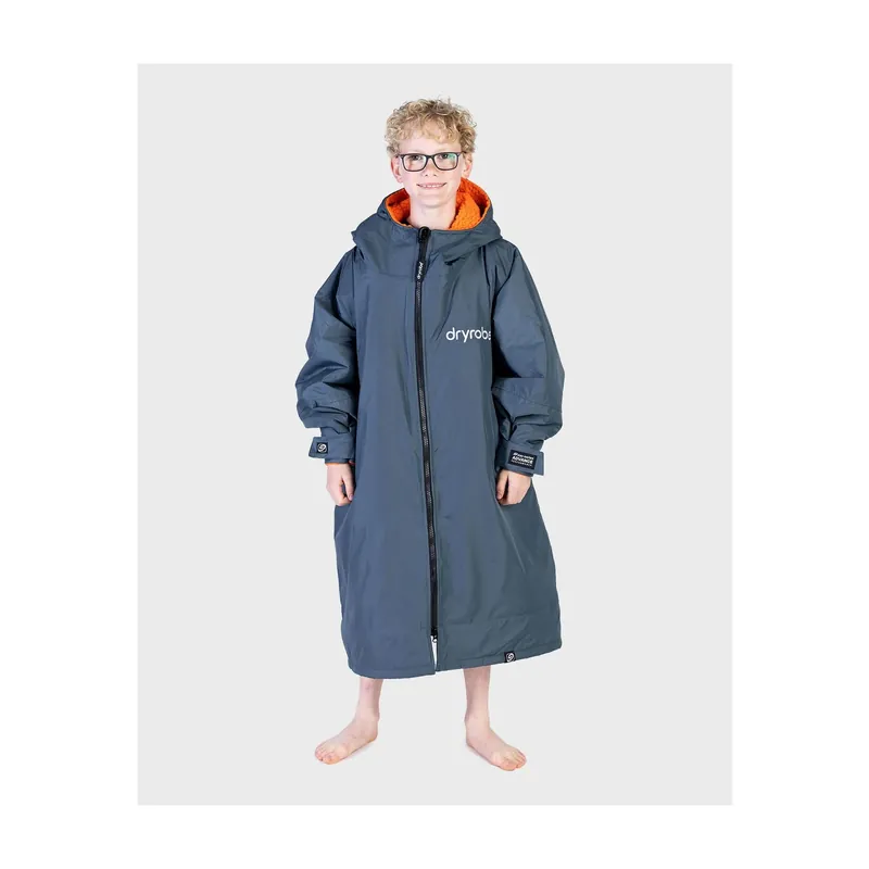 Finale Aktion Dryrobe Advance Long Sleeve Kids Grau orange - Wind Lounge