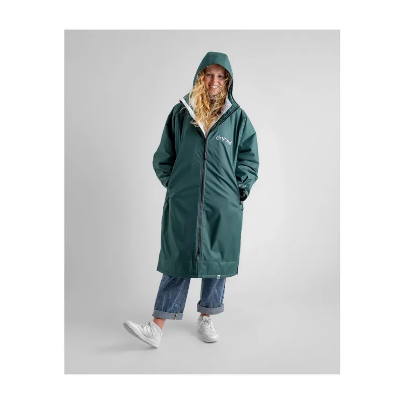Dryrobe Advance Long Sleeve Dunkelgrün nimbus - Wind Lounge Top-Preis