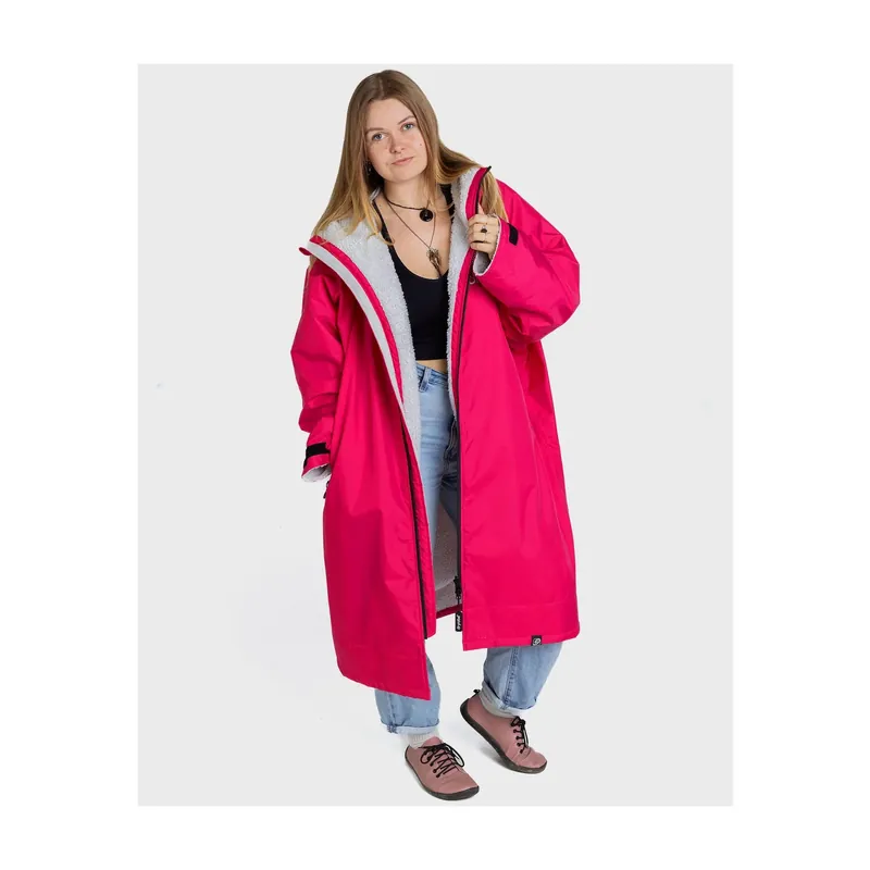 Dryrobe Advance Long Sleeve Umkleidemantel Pink hellgrau - Wind Lounge Sale