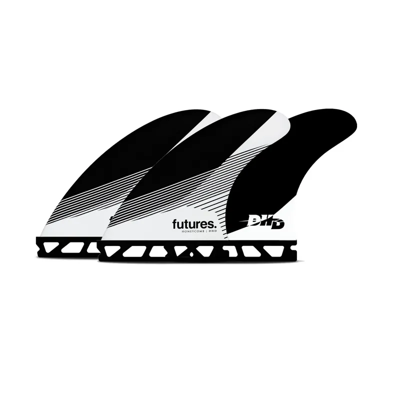 FUTURES Thruster Fin Set DHD Honeycomb White 5.3 Highlight