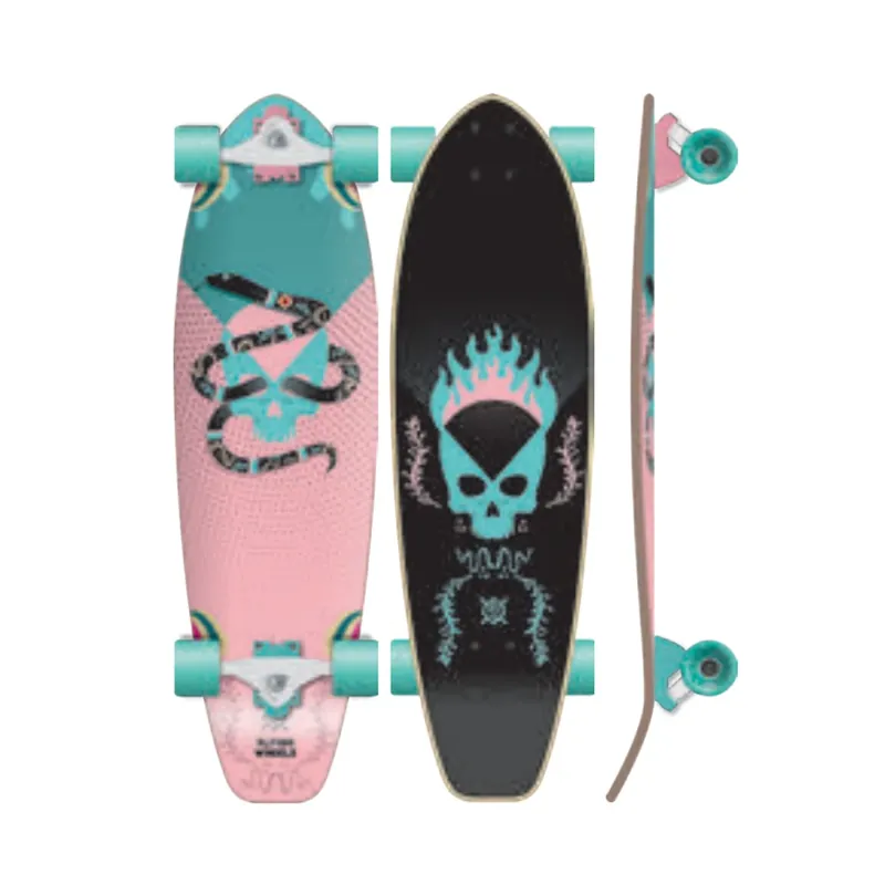 Nur Für Kurze Zeit Flying Wheels Carving Skateboard Snakull 32 x 9.25 Pink