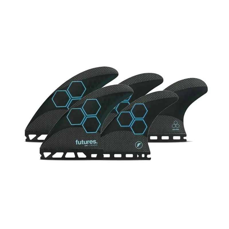 Online Kaufen FUTURES Quad Thruster 5 Fin Set AM Techflex Black