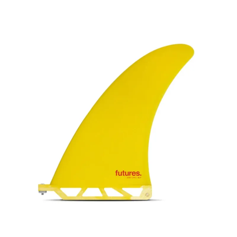 FUTURES Single Fin Gerry Lopez Fiberglass US 8.5 Yellow Versand Am Gleichen Tag