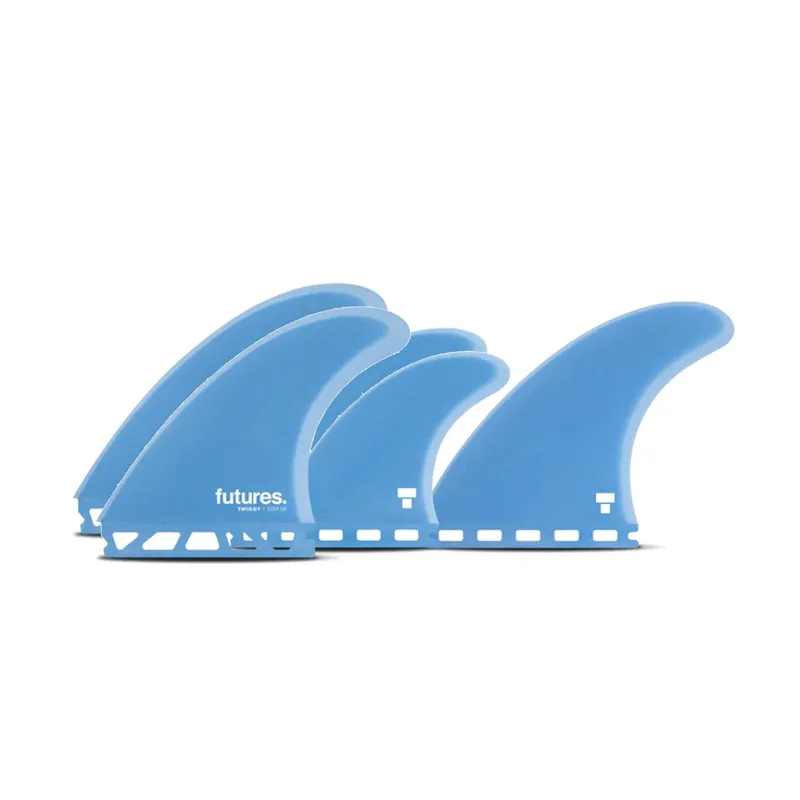 FUTURES Quad Thruster 5 Fin Set Twiggy Step Up L Blue 3.6 Rabatt