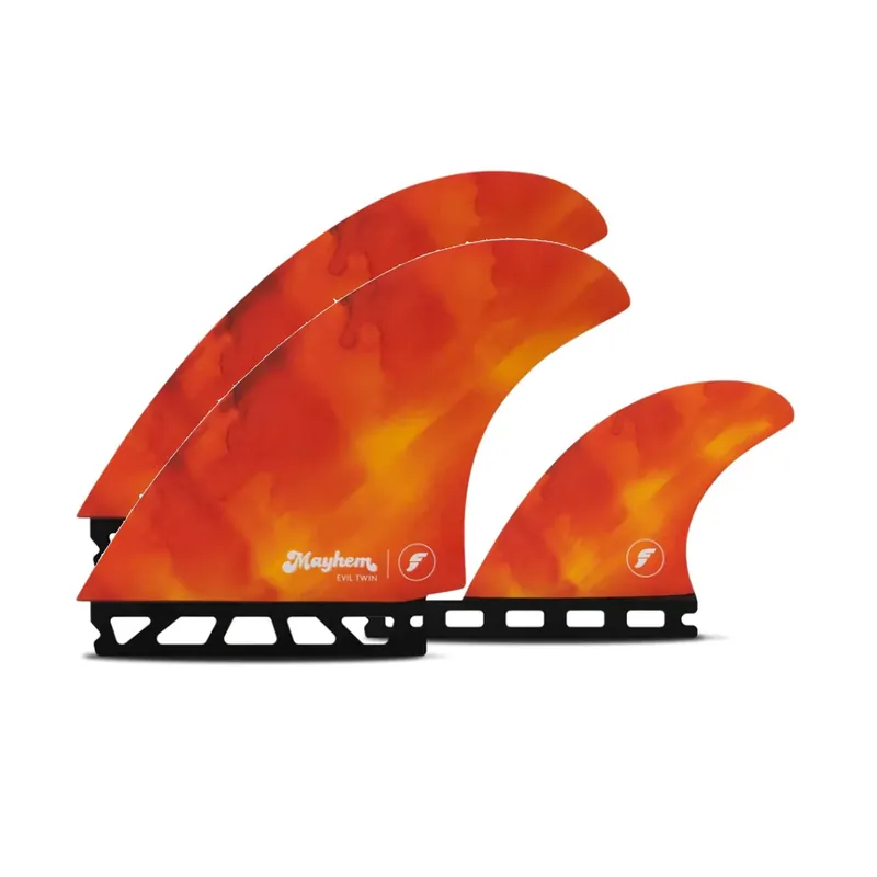 Aktuell FUTURES Twin+1 Fin Set Mayhem Evil Honeycomb