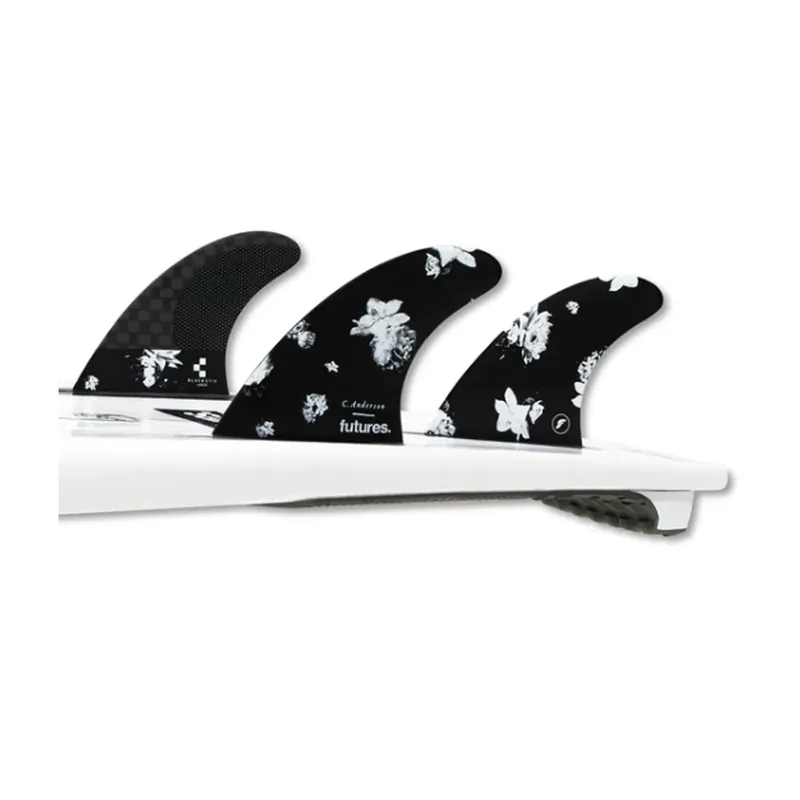 FUTURES Thruster Fin Set ANDO Blackstix L Black 8.7 Geprüft
