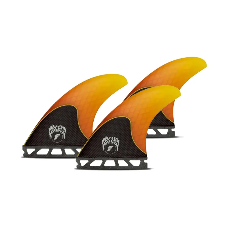 Highlight FUTURES Thruster Fin Set Mayhem 3.0 Honeycomb S Orange 5.0