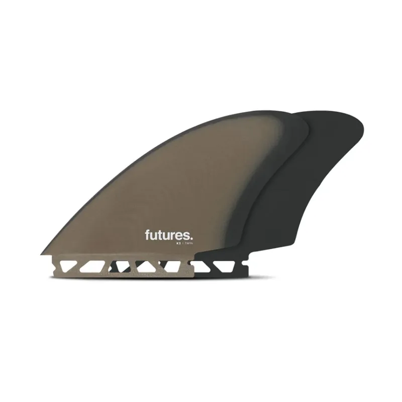 Bestpreis FUTURES Twin Fin Set K2 Keel Fiberglass Unisize Brown