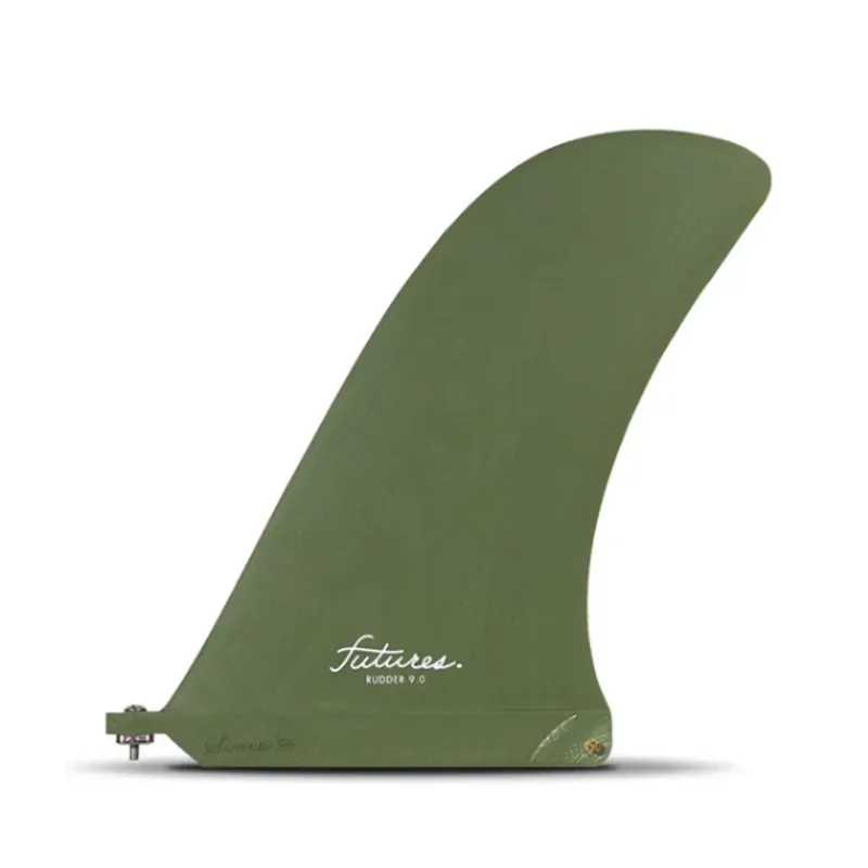 FUTURES Single Fin Rudder Fiberglass US 9.0 Green Beliebt