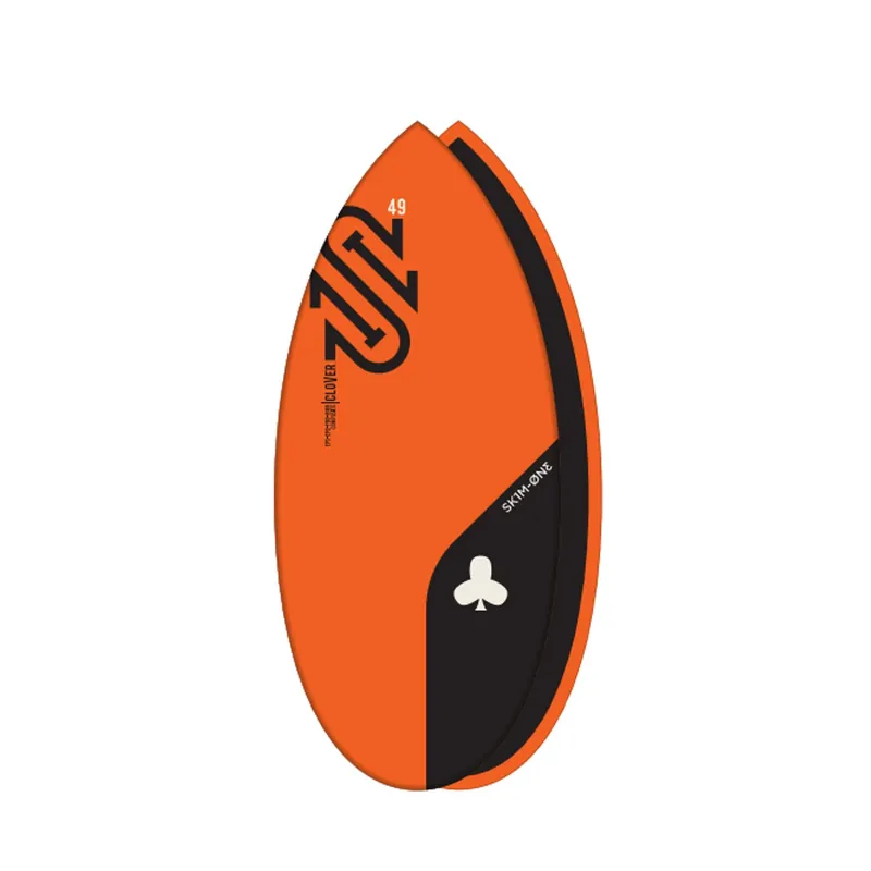 SkimOne EPS Epoxy Bamboo CLOVER Skimboard 123 x 52 Orange Neuheit