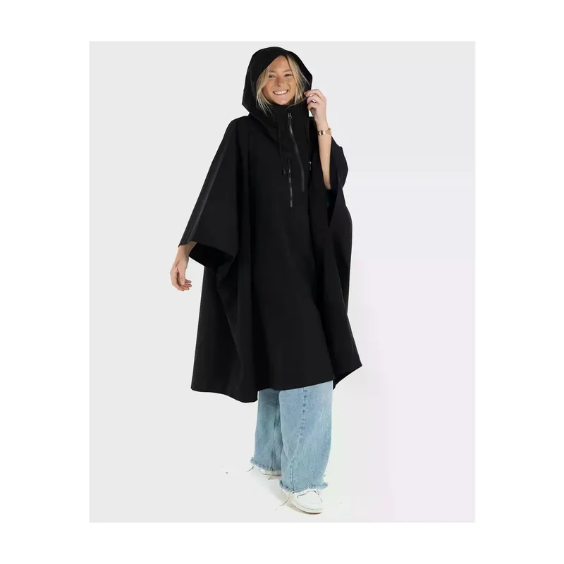 Dryrobe Regen-Poncho wasserdicht Black - Wind Lounge Geprüft