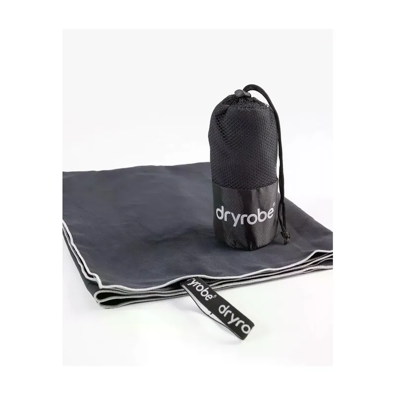 Dryrobe Mikrofaserhandtuch Schwarz - Wind Lounge Geprüft