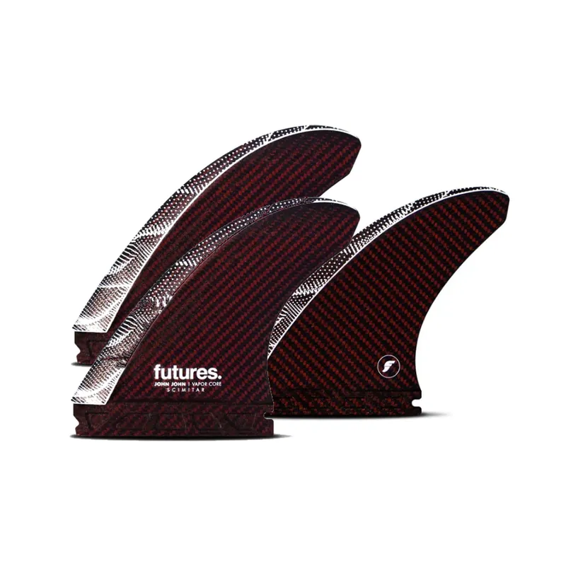 Top-Preis FUTURES Thruster Fin Set JJF Scimitar Vapor Core L Red