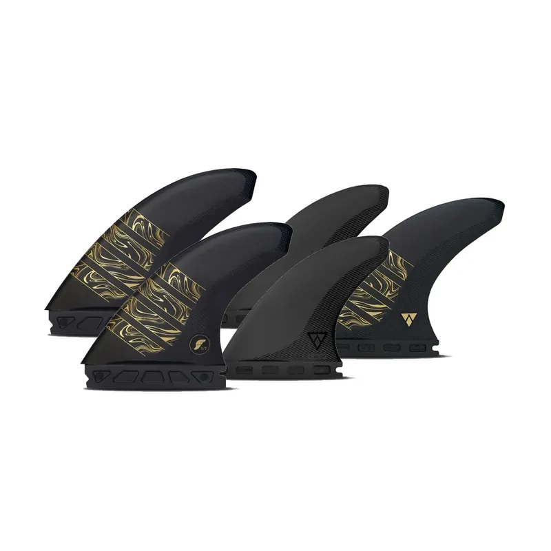 Jetzt Kaufen FUTURES Quad Thruster 5 Fin Set Vector 3/2 Alpha M Gold
