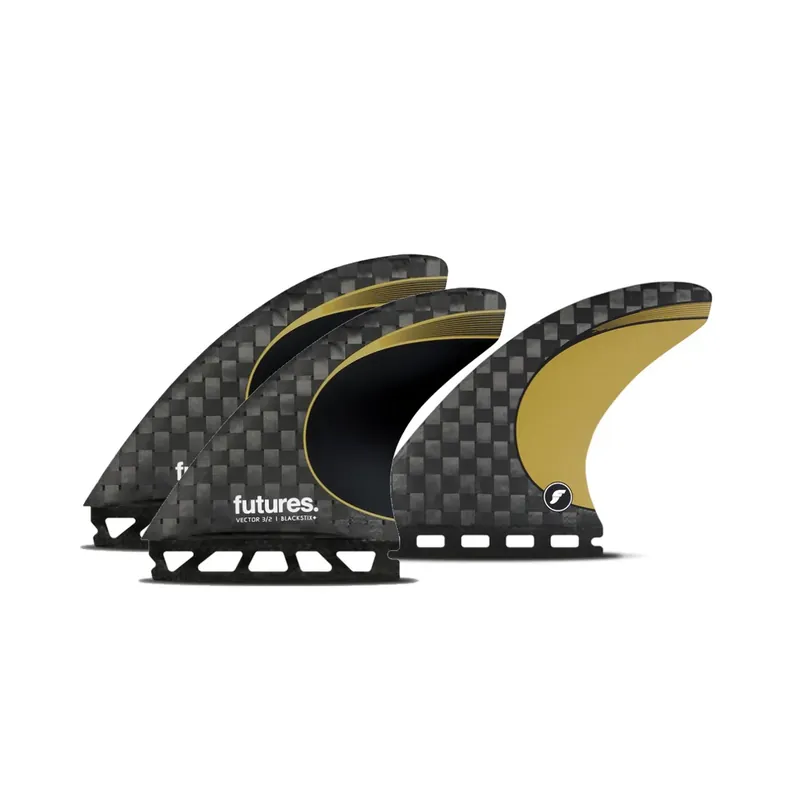 FUTURES Thruster Fin Set 3/2 Blackstix+ M Gold Heißes Angebot