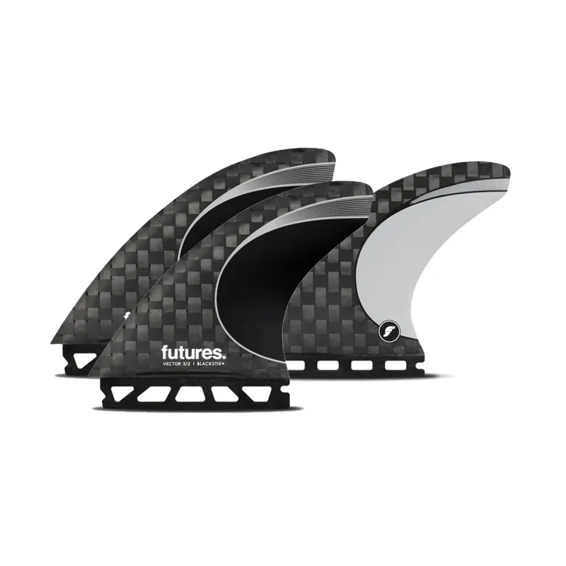 Neue Kollektion FUTURES Thruster Fin Set 3/2 Blackstix+ L Silver