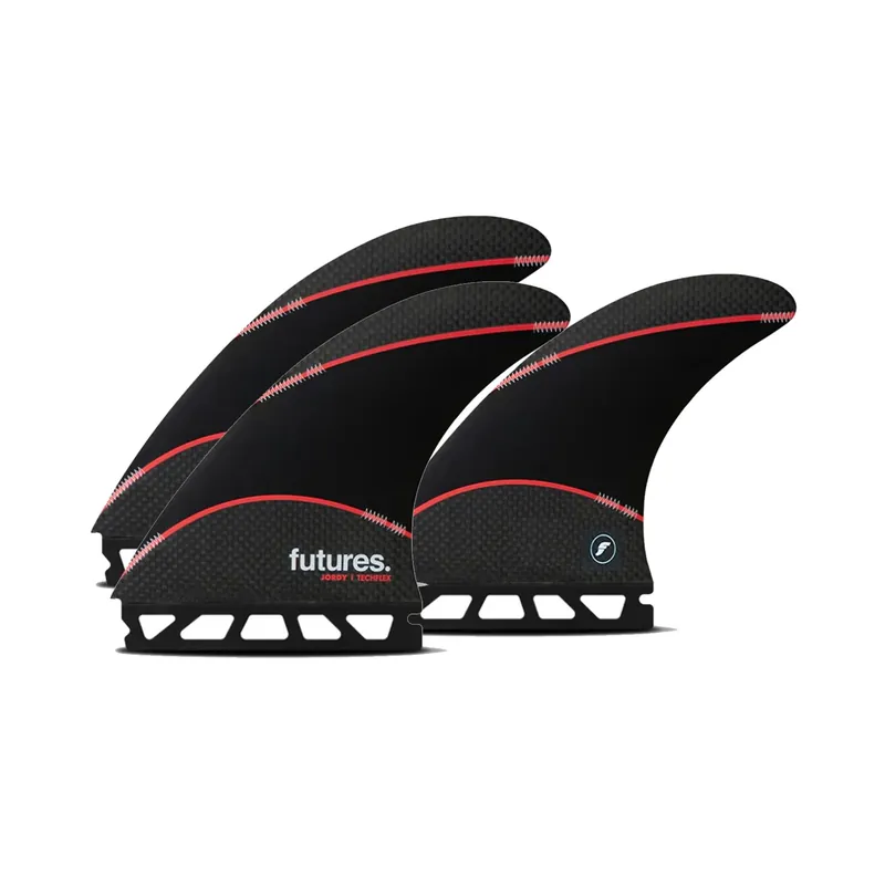 FUTURES Thruster Fin Set Jordy Signature Techflex L Black 3.2 Kracherpreis