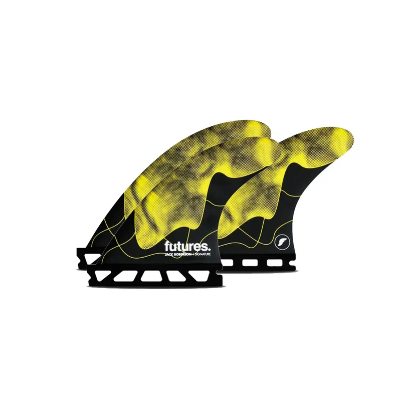 Aktuell FUTURES Thruster Fin Set Jack Robinson Honeycomb XS Yellow 5.5