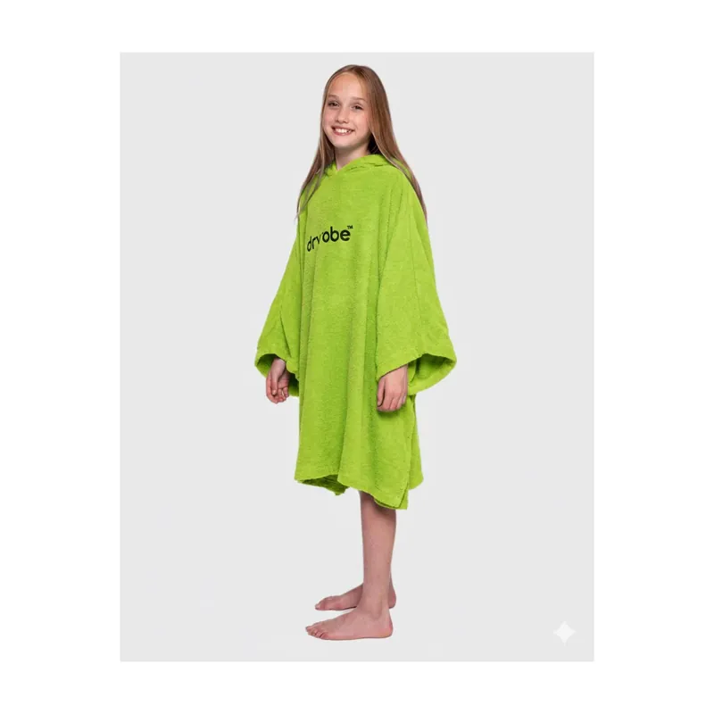 Dryrobe Handtuchmantel Bio Kids Umziehponcho Lime green - Wind Lounge Begrenztes Angebot