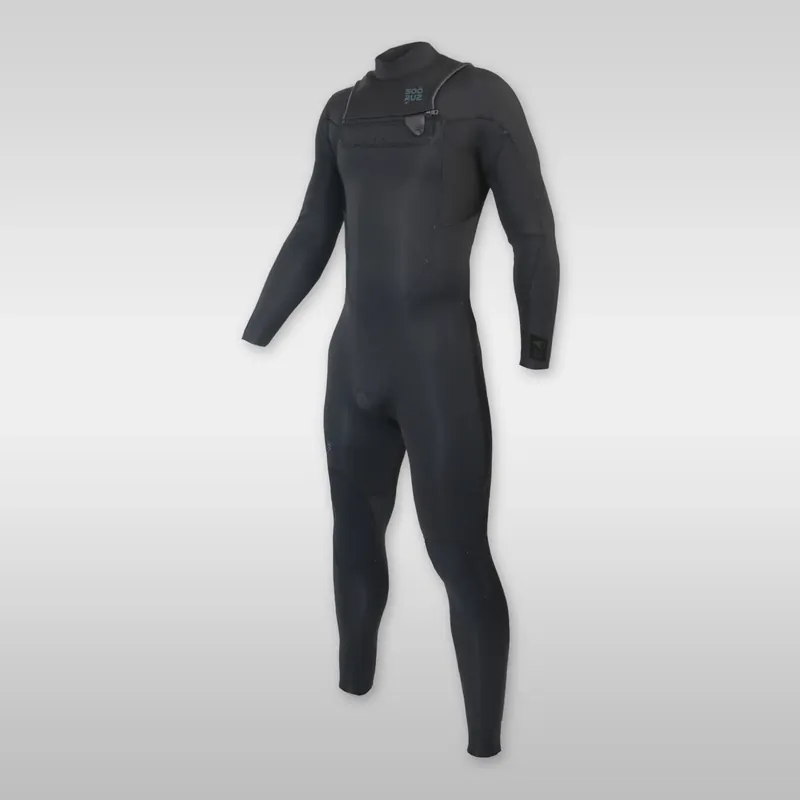 Preisreduziert Soöruz Fly+ Black 4/3mm Front-Zip Wetsuit for Men - Wind Lounge