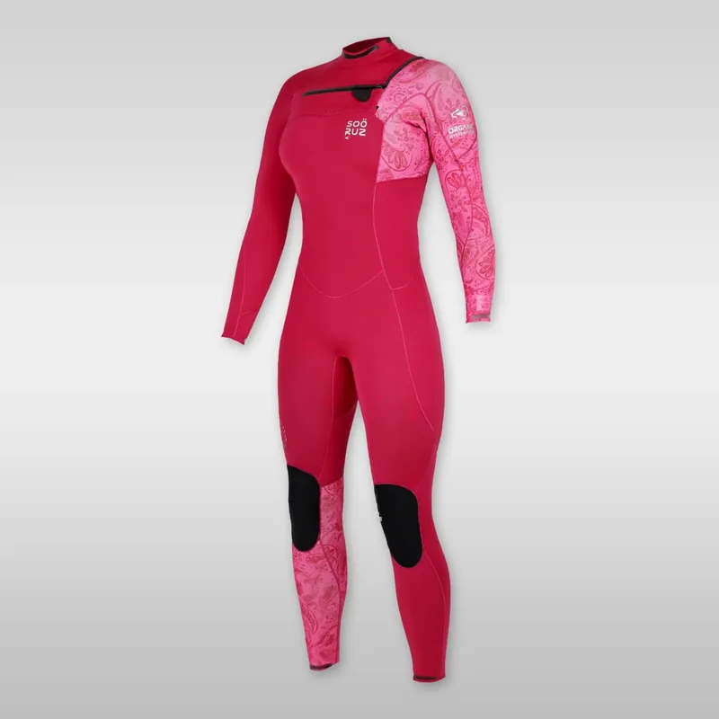 Soöruz Divine Pink 4/3mm Chest-Zip Wetsuit for Women - Wind Lounge Finale Aktion